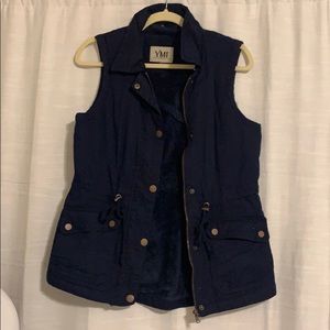 Blue fleece lined vest